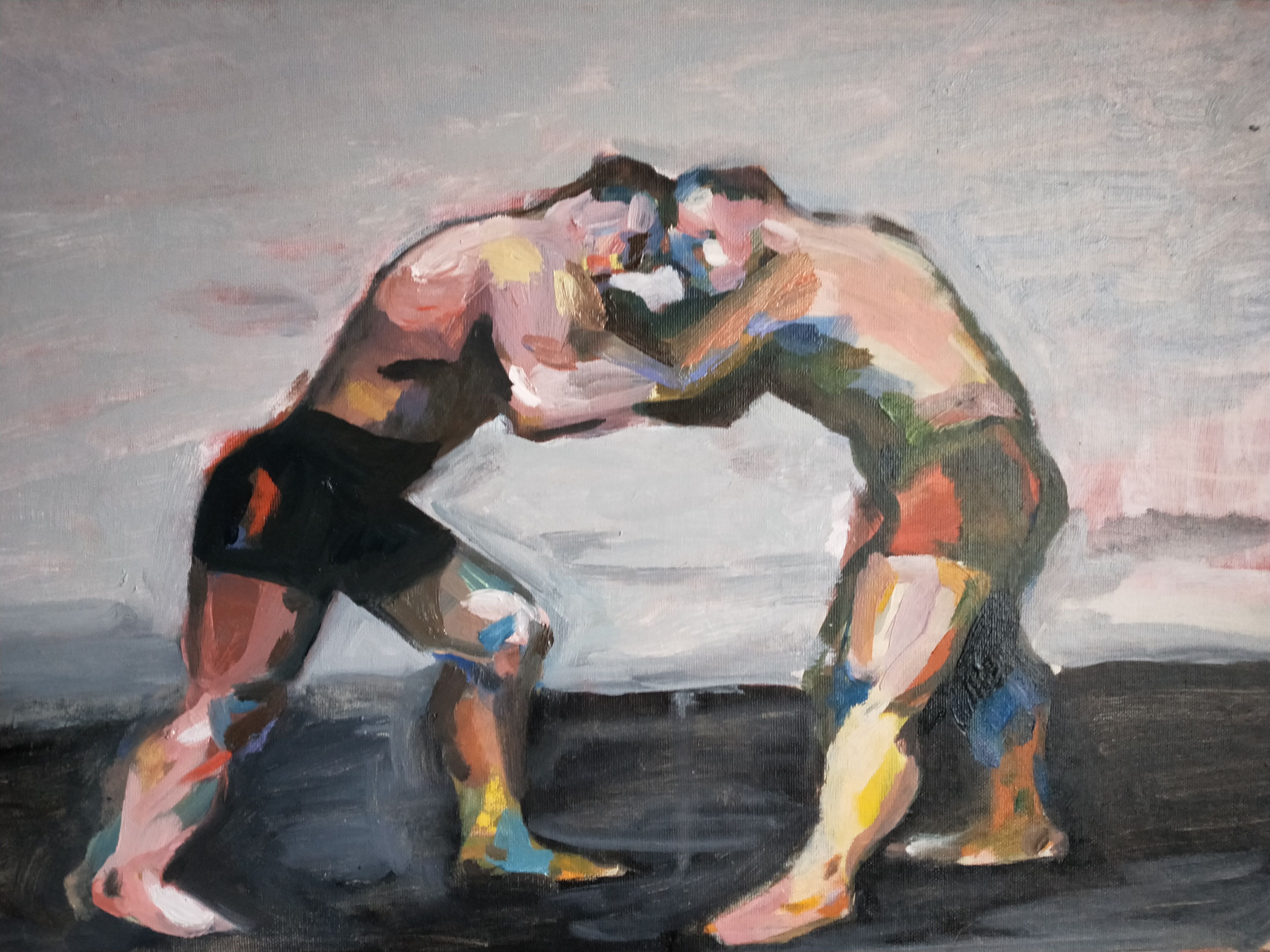 La lutte nous rapproche - 46X33 cm