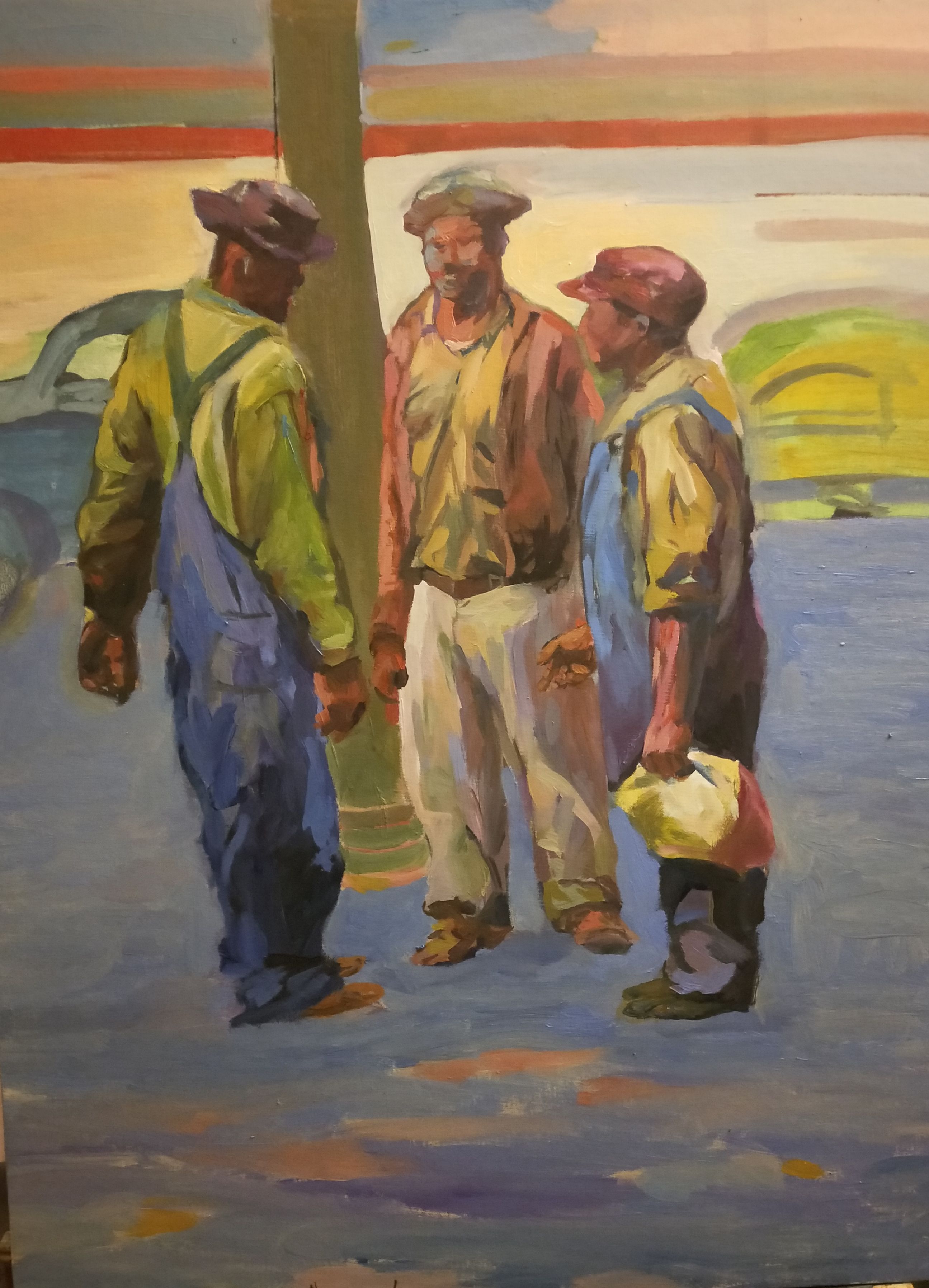 À midi pile - 80X60 cm