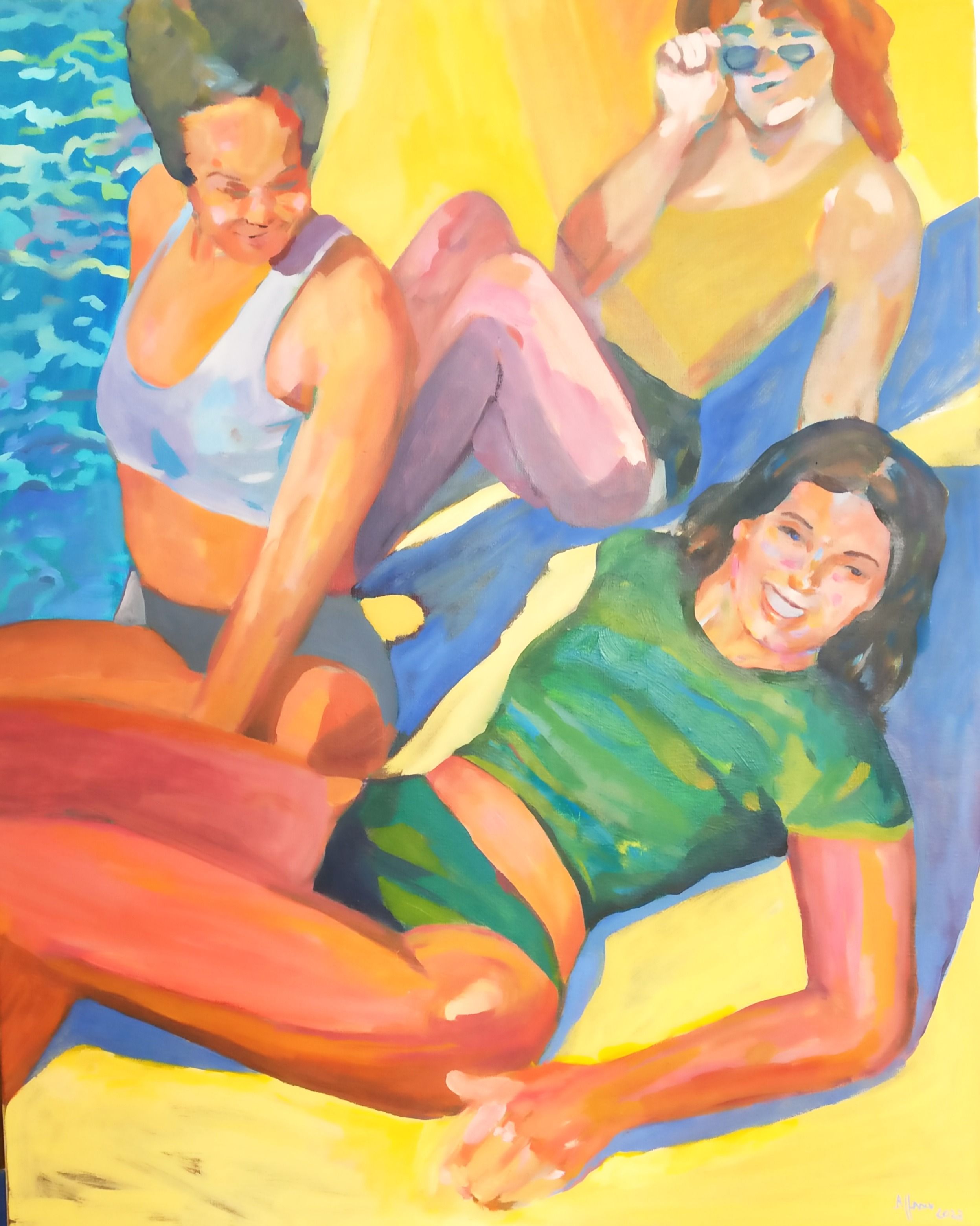 Trois femmes alanguies - 92X73 cm