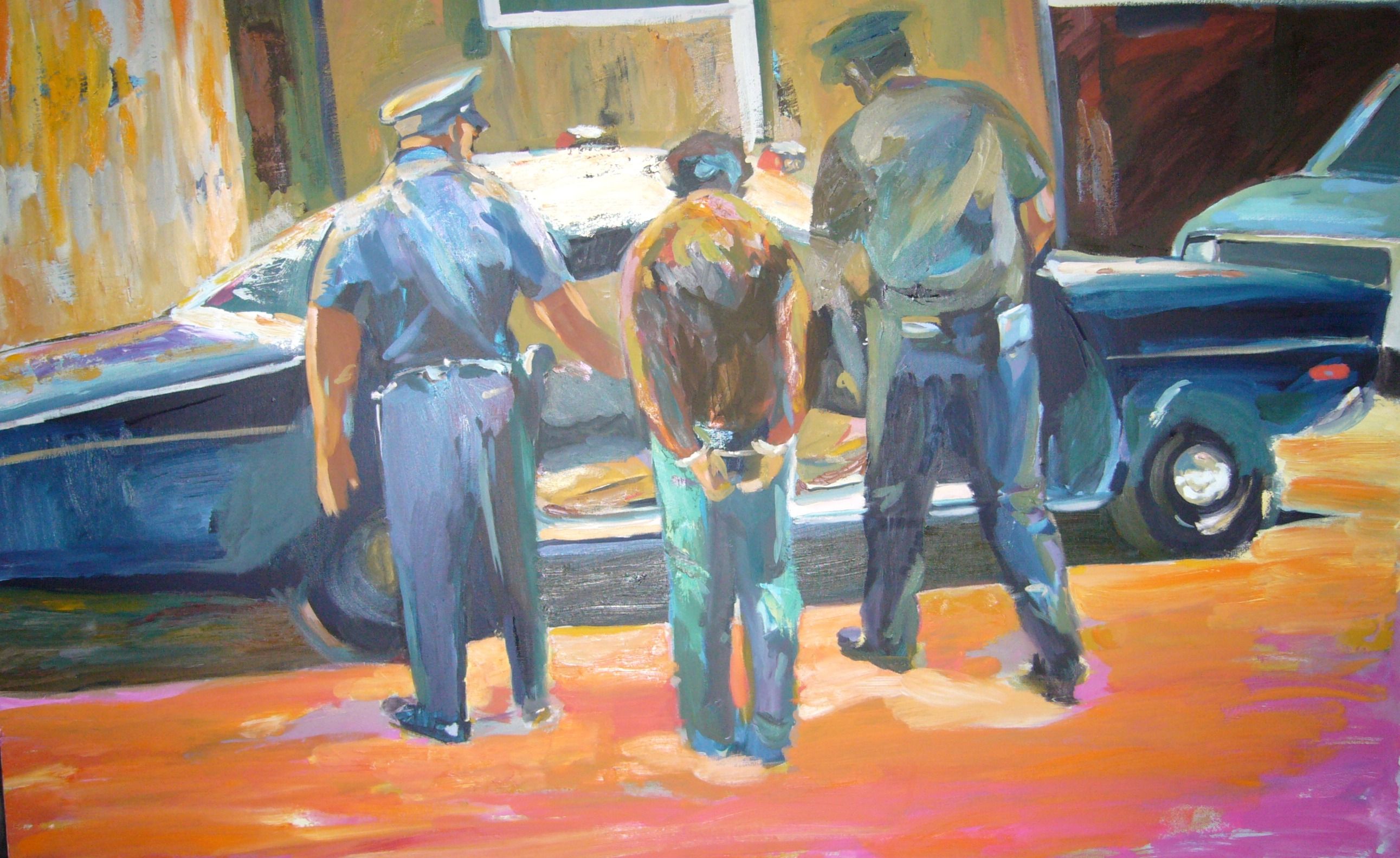 Arrestation - 130X89 cm