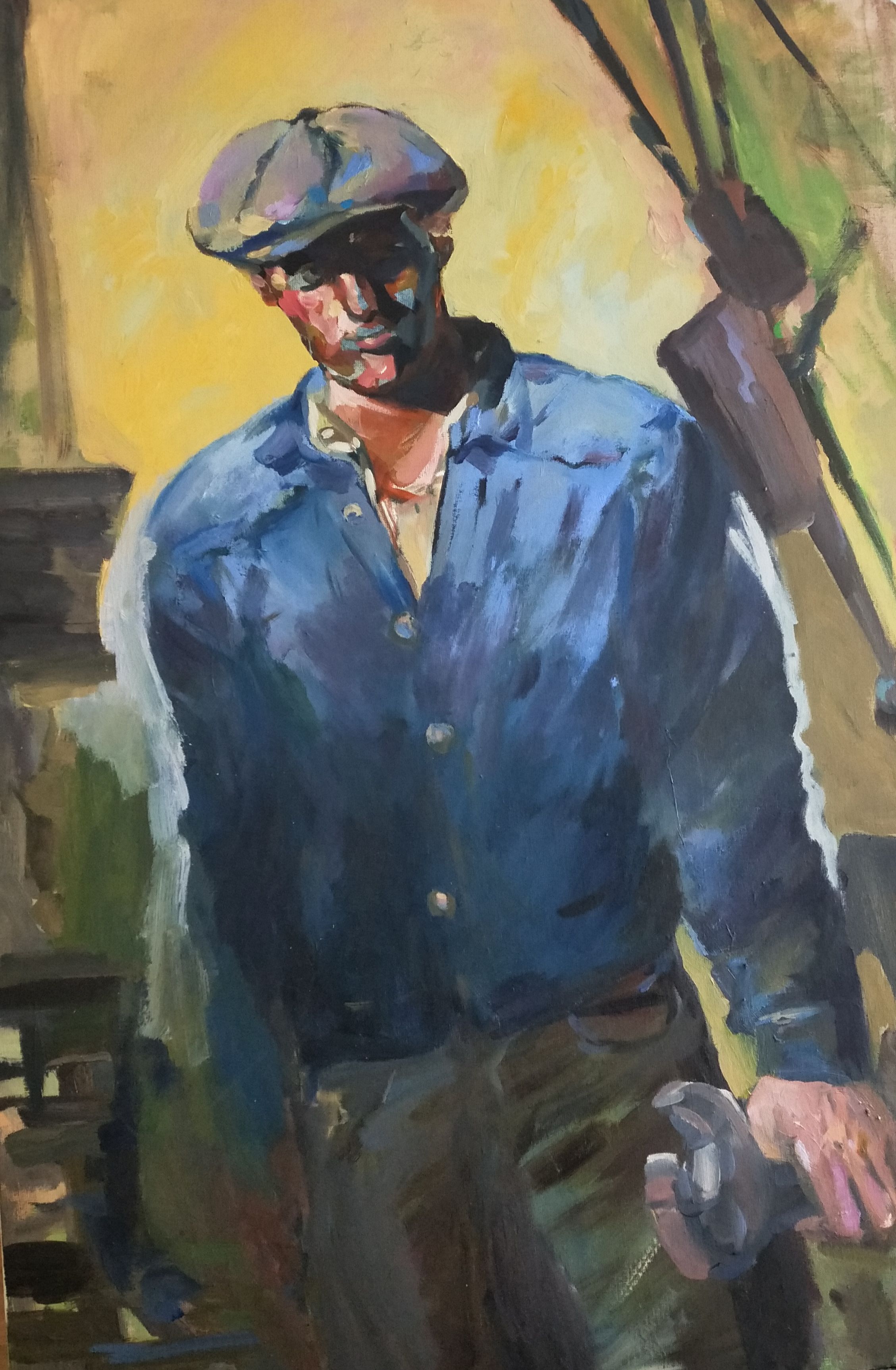 Homme à la clef - 116X81 cm