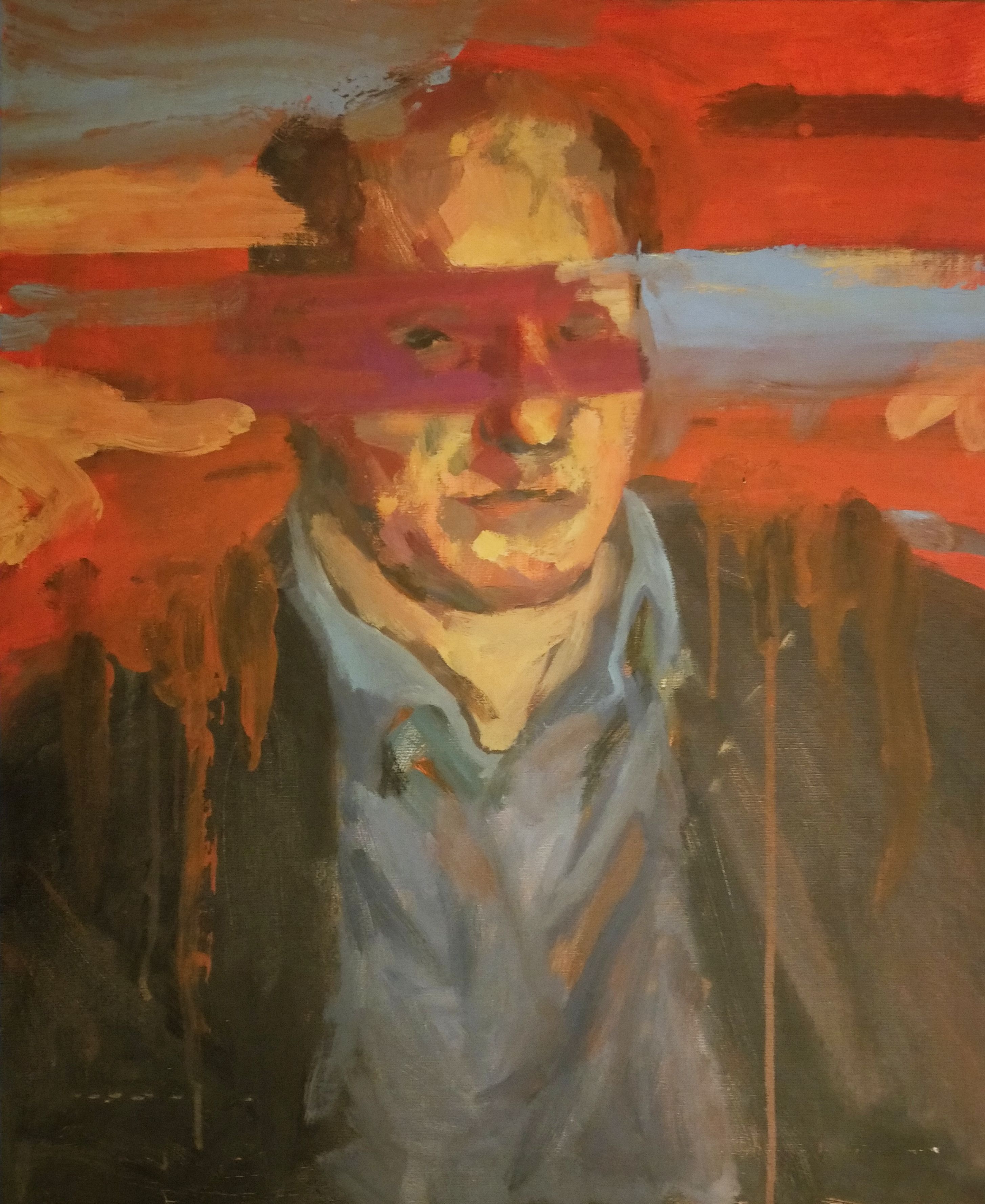 Homme rouge - 65X54 cm