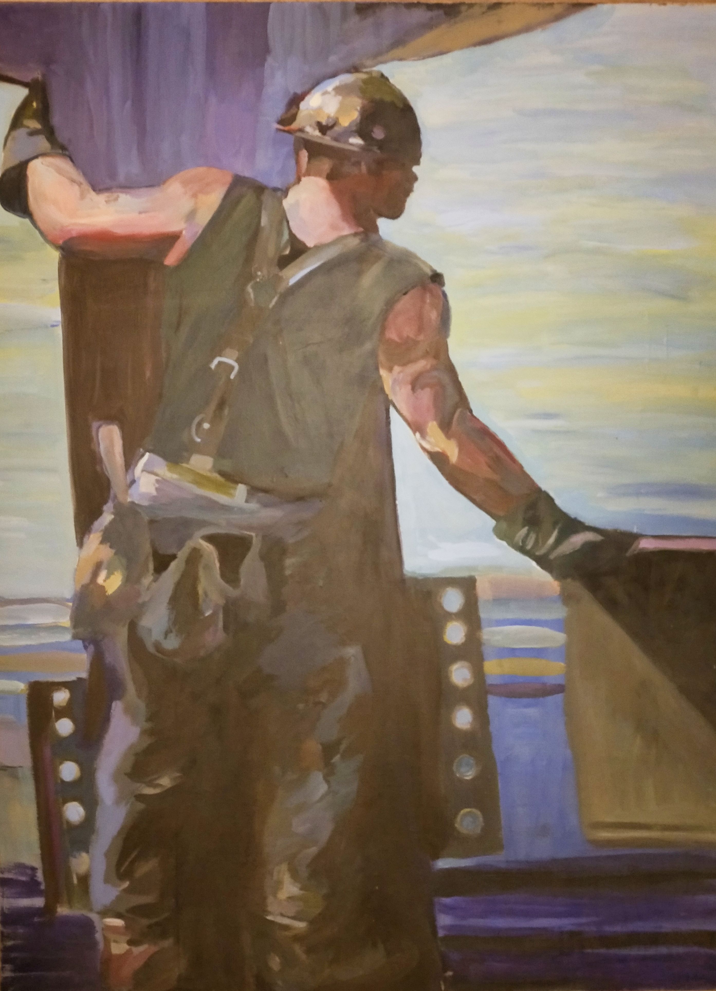 Noeuds d'acier - 129 X 97 cm