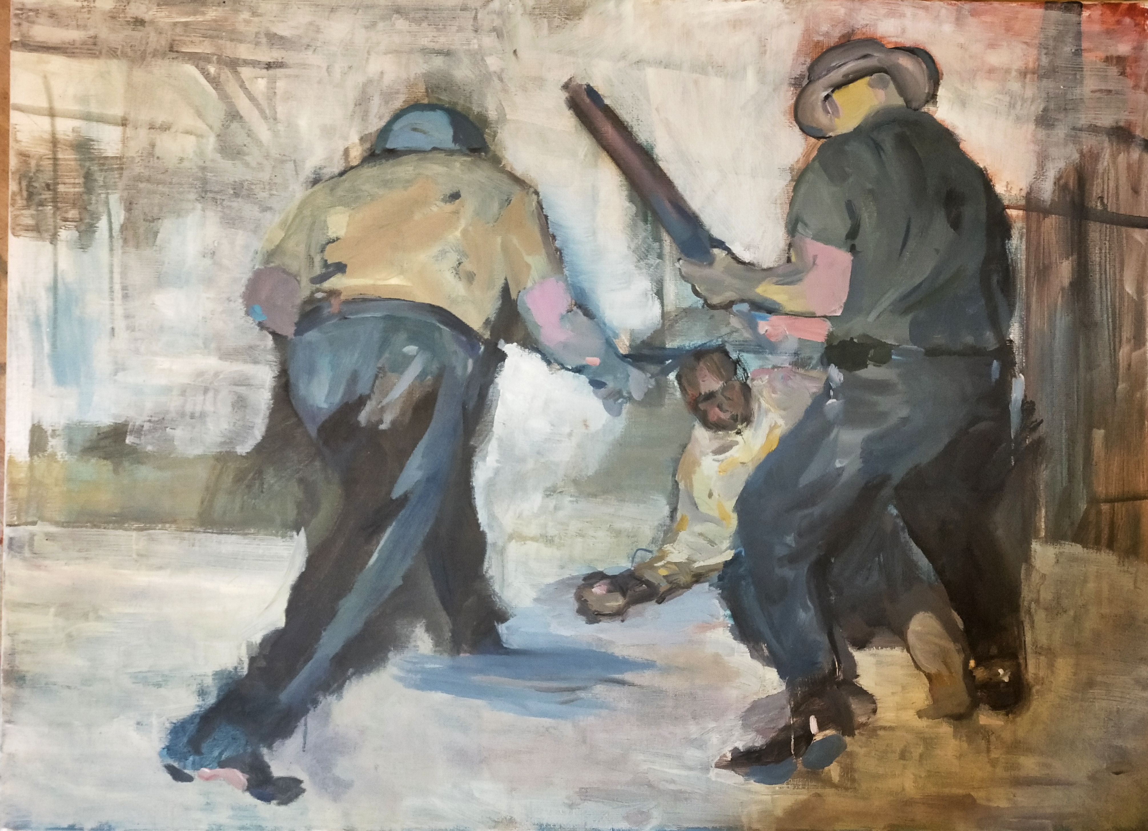 Riots - 100X73 cm