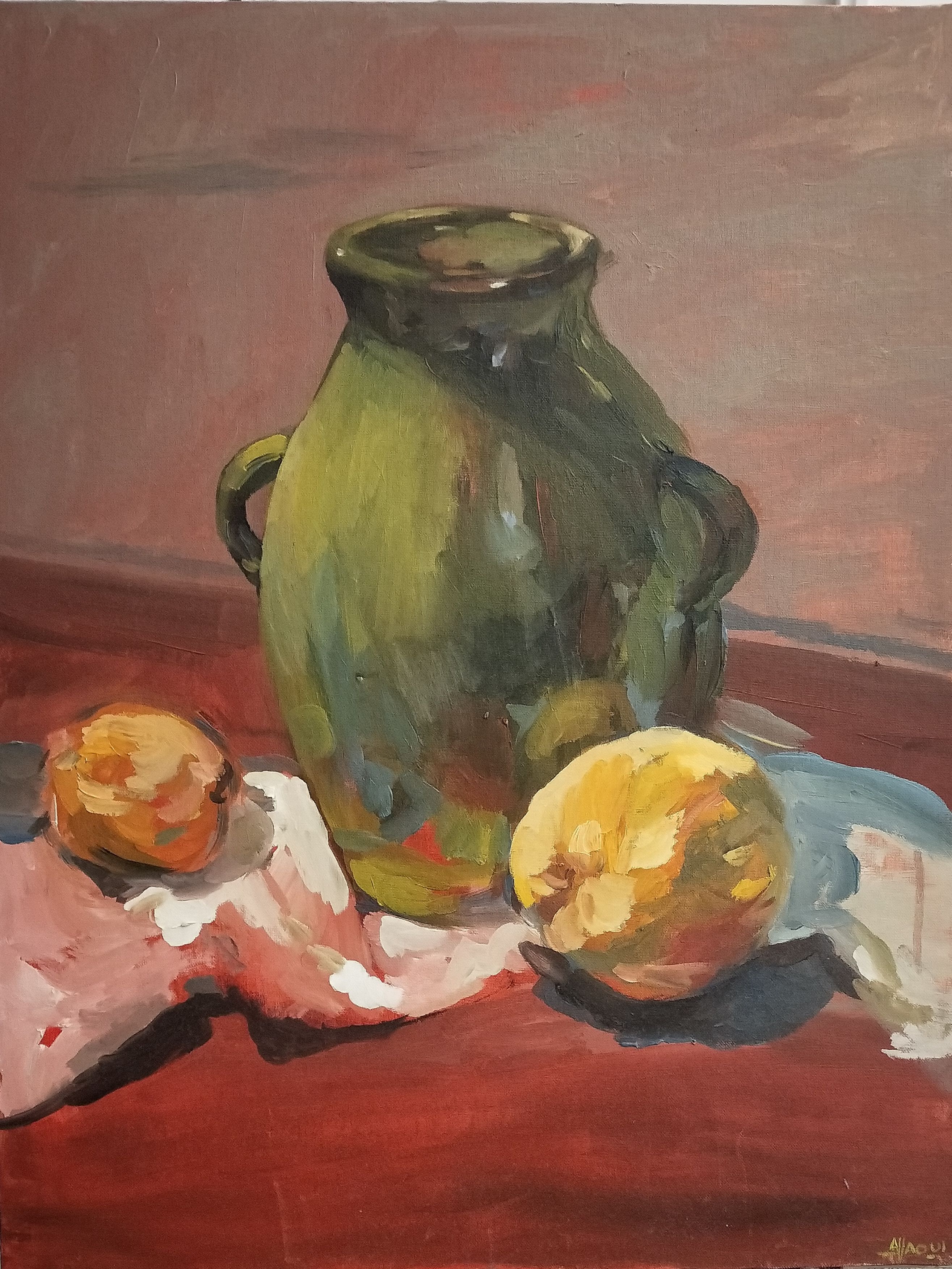 Vase vert - 65X50 cm