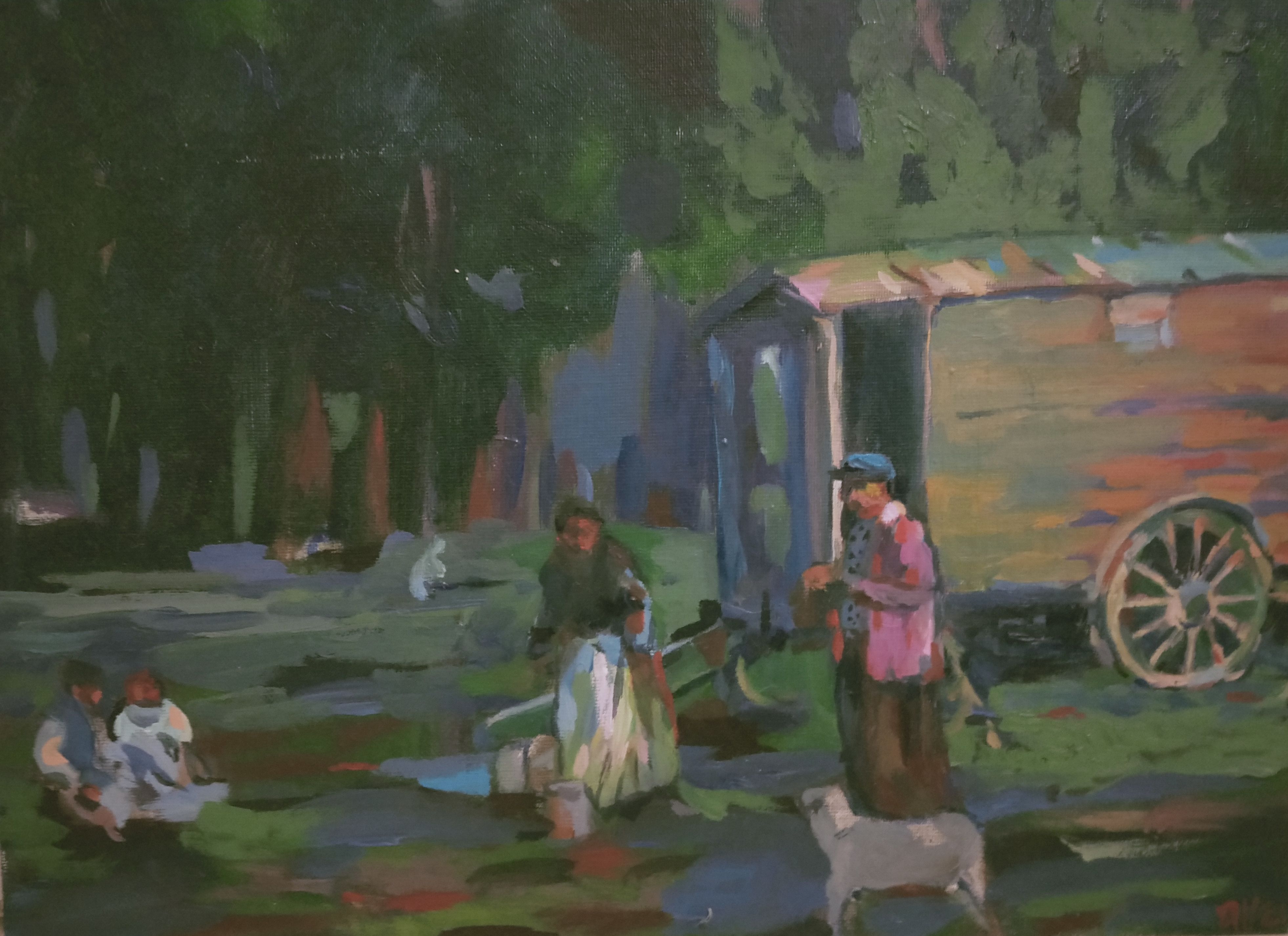 La caravane - 33X24 cm