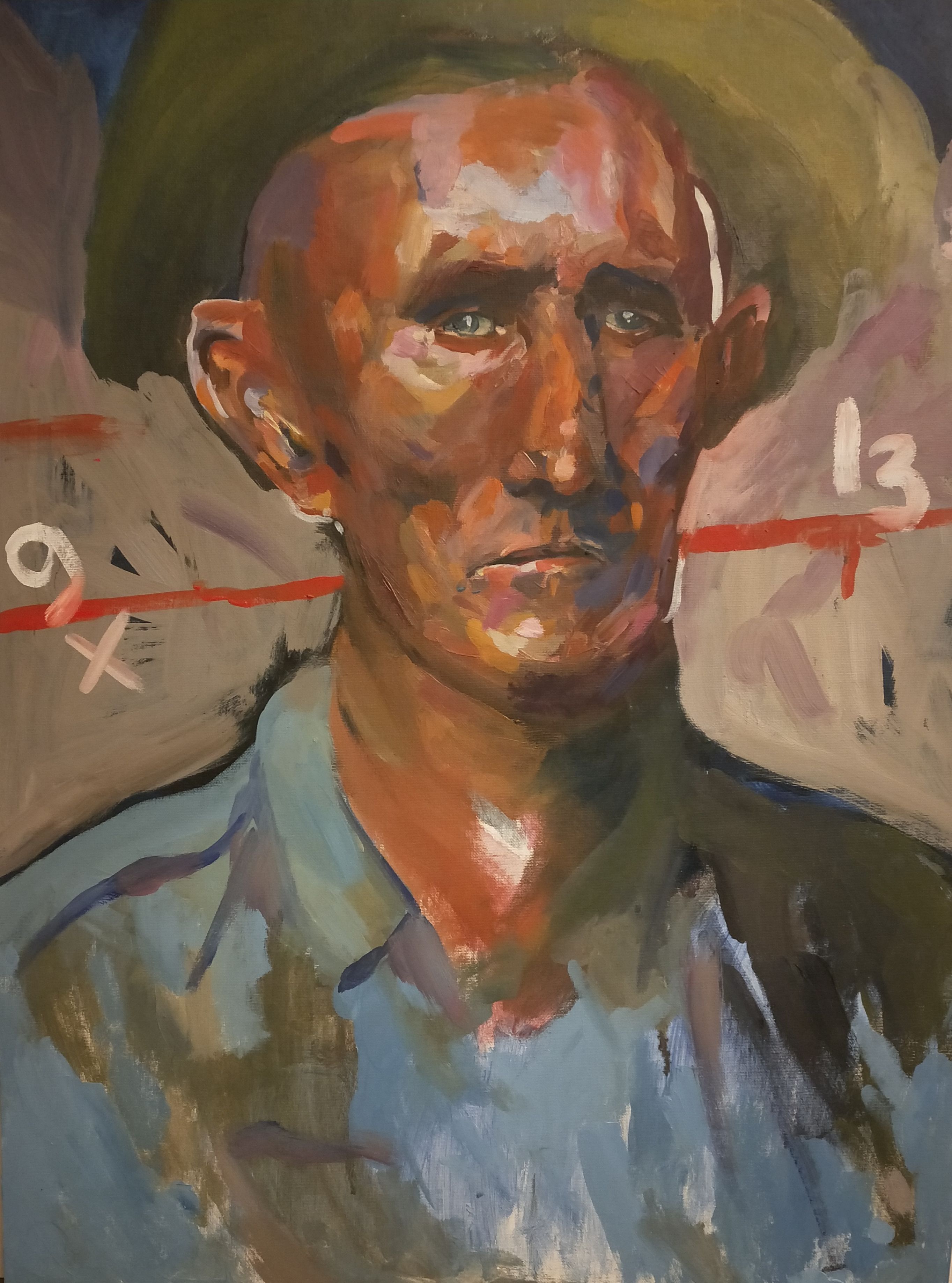 Le paysan - 65X50 cm